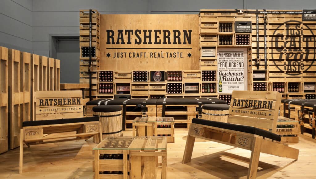 Messestand aus nachhaltigen Materialien