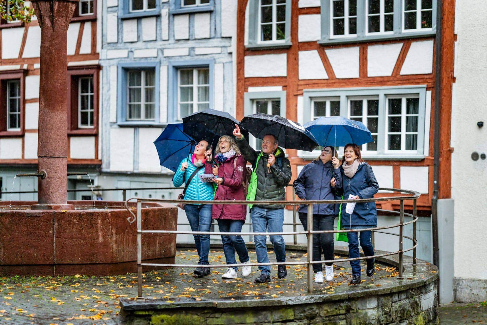 Ein Wehnachtsbaum mit Lichterketten